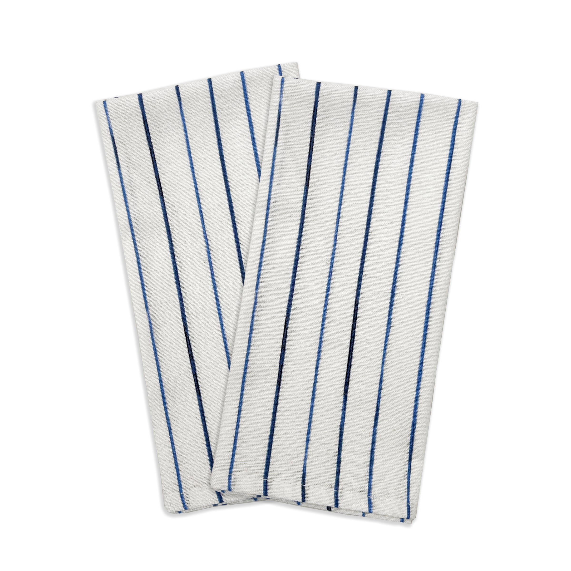 Serviettes de table rayées Blue Bay - Lot de 2