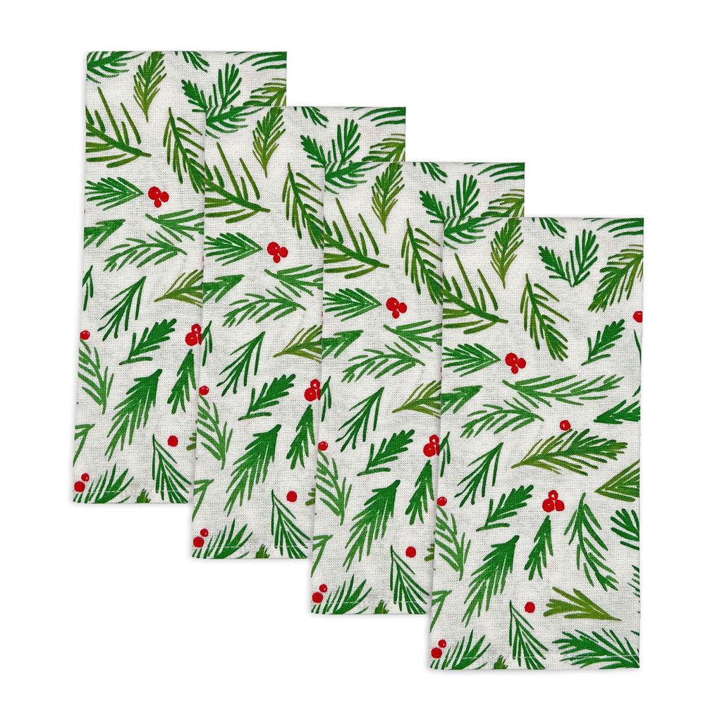 Serviettes de table Bayberry Merry &amp; Bright - Lot de 4