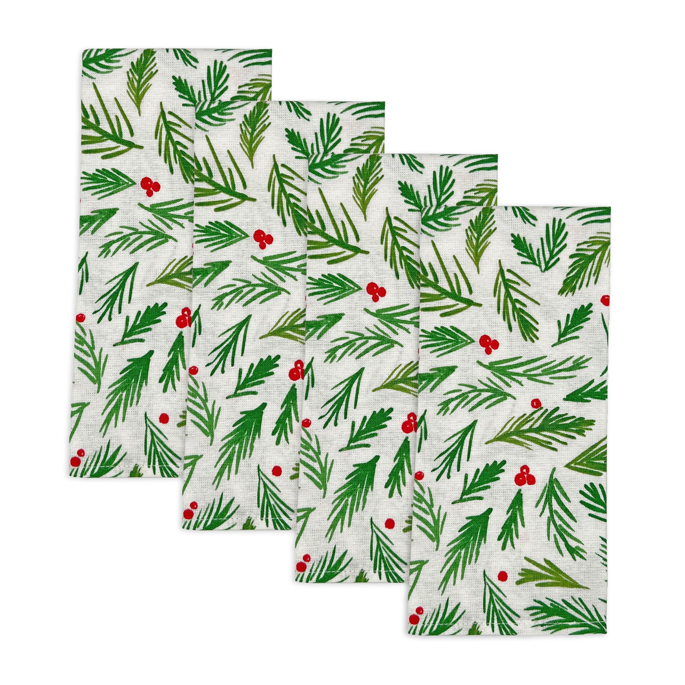 Serviettes de table Bayberry Merry &amp; Bright - Lot de 4
