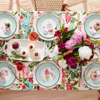 Assiette plate en bambou de style colonial britannique