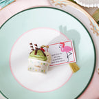 Assiette plate en bambou de style colonial britannique