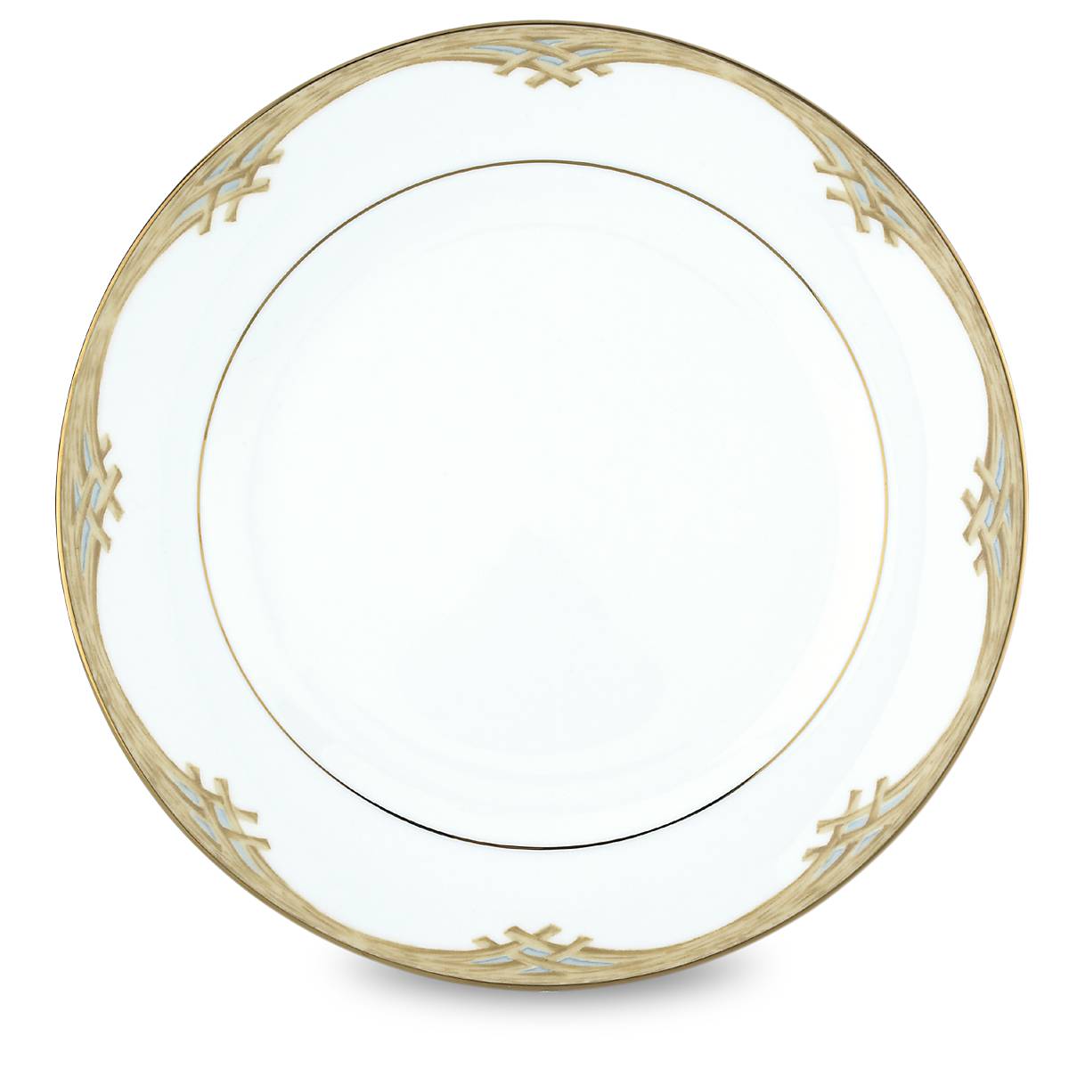 Assiette plate en bambou de style colonial britannique