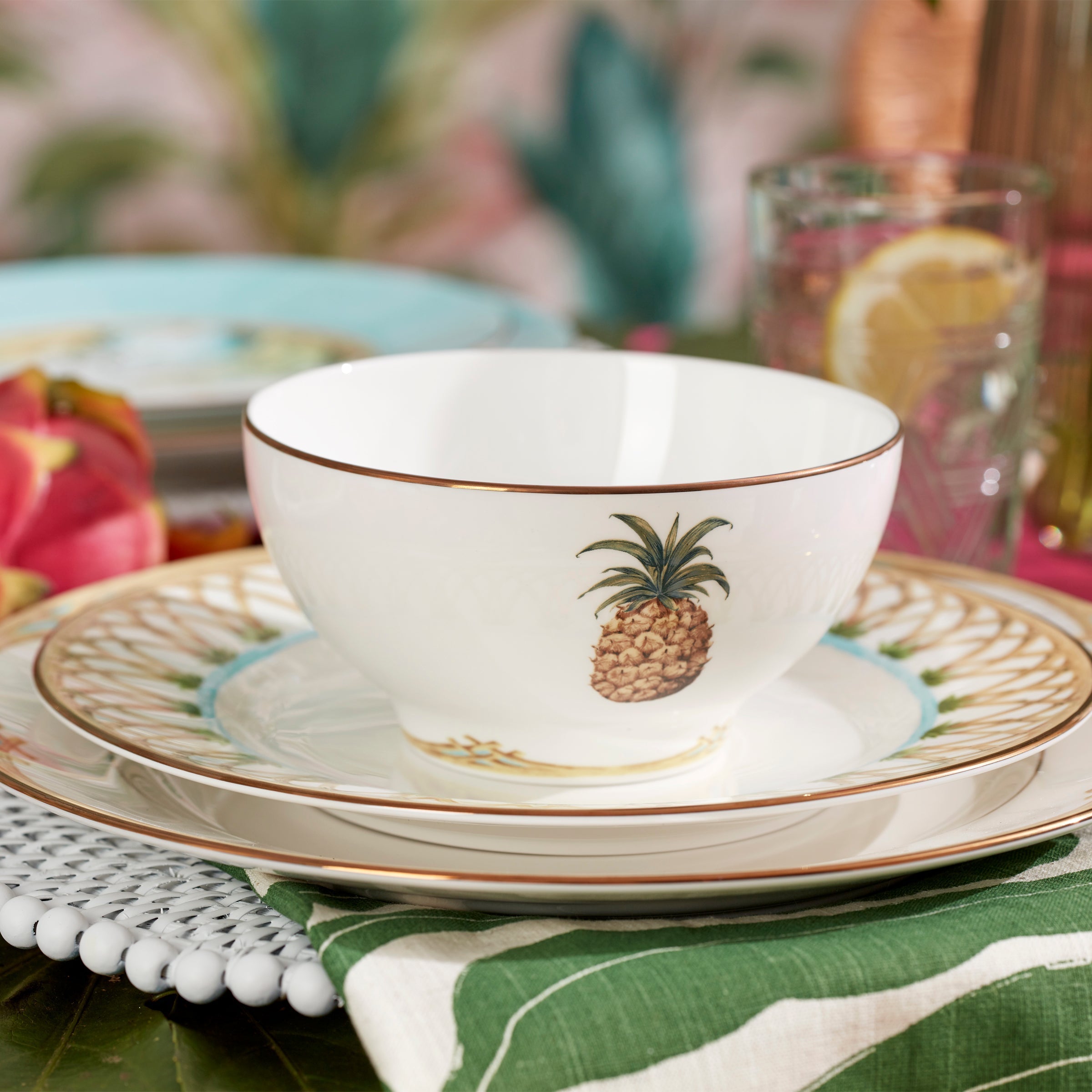 Bol à riz en bambou de style colonial britannique