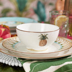 Assiette décorative en bambou de style colonial britannique