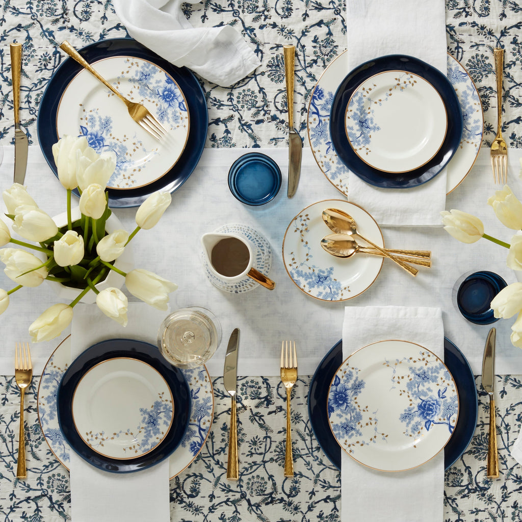 Assiettes plates bleues Bay Colors - Lot de 4