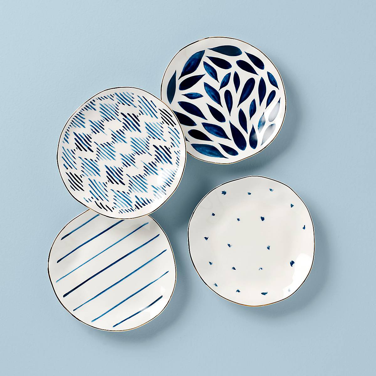 Assiettes Blue Bay Tidbit - Lot de 4