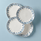 Assiettes plates Blue Bay Ikat - Lot de 4