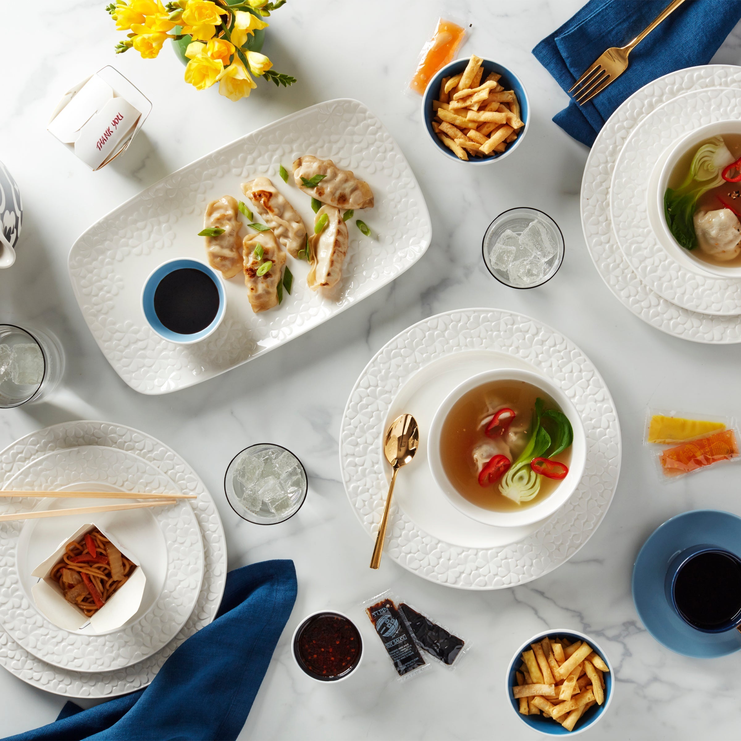 Assiettes décoratives Blossom Lane - Lot de 4