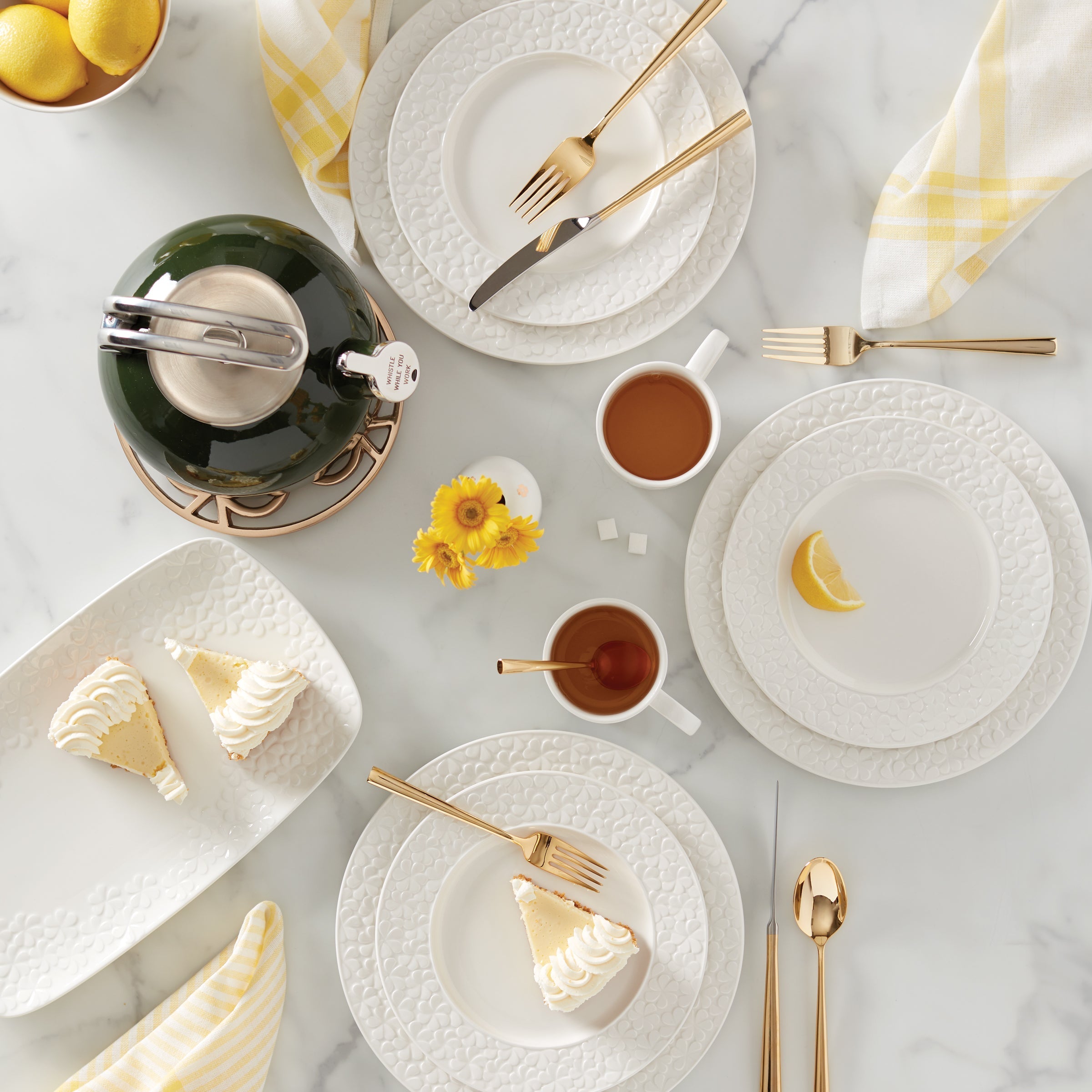 Assiettes décoratives Blossom Lane - Lot de 4