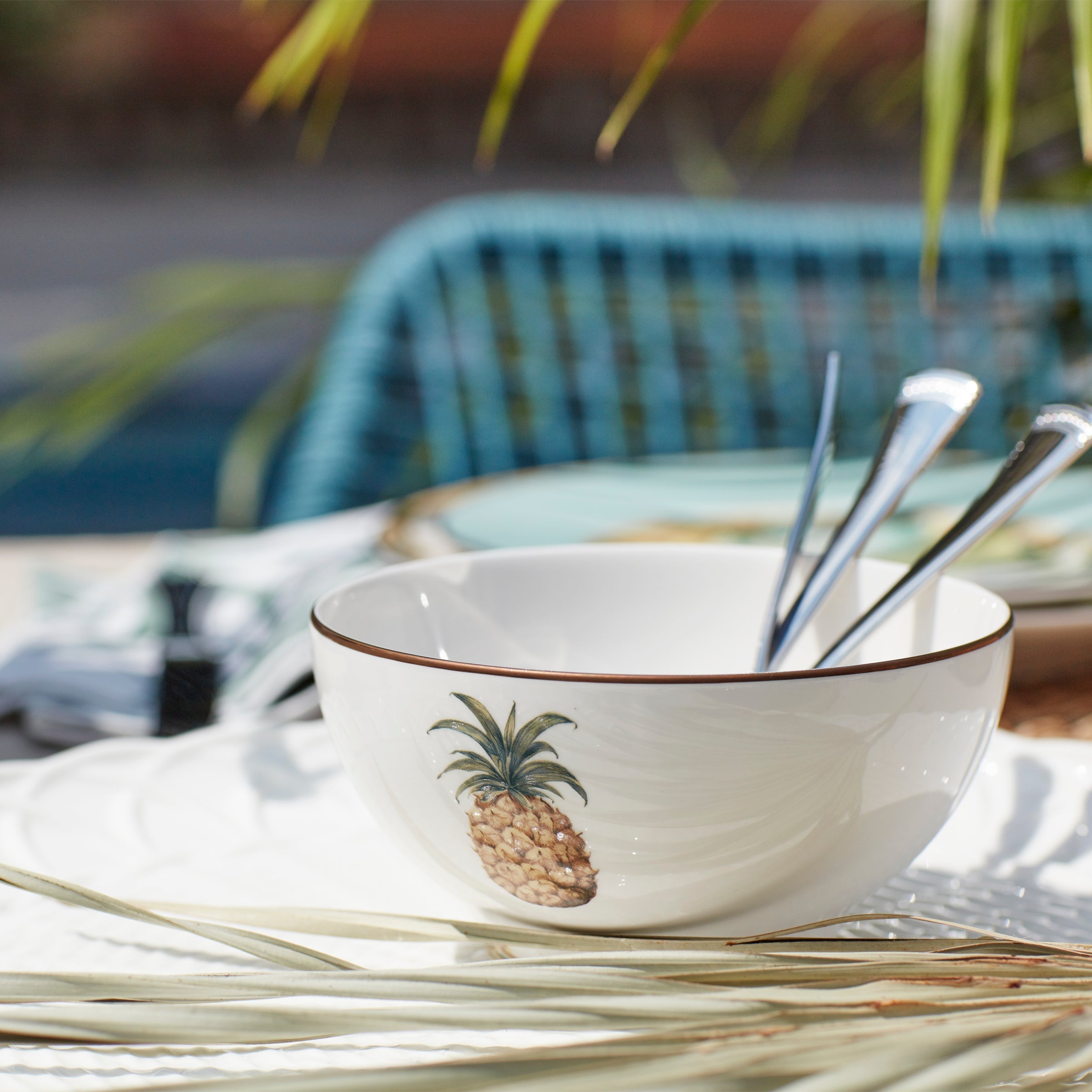 Bol à riz en bambou de style colonial britannique