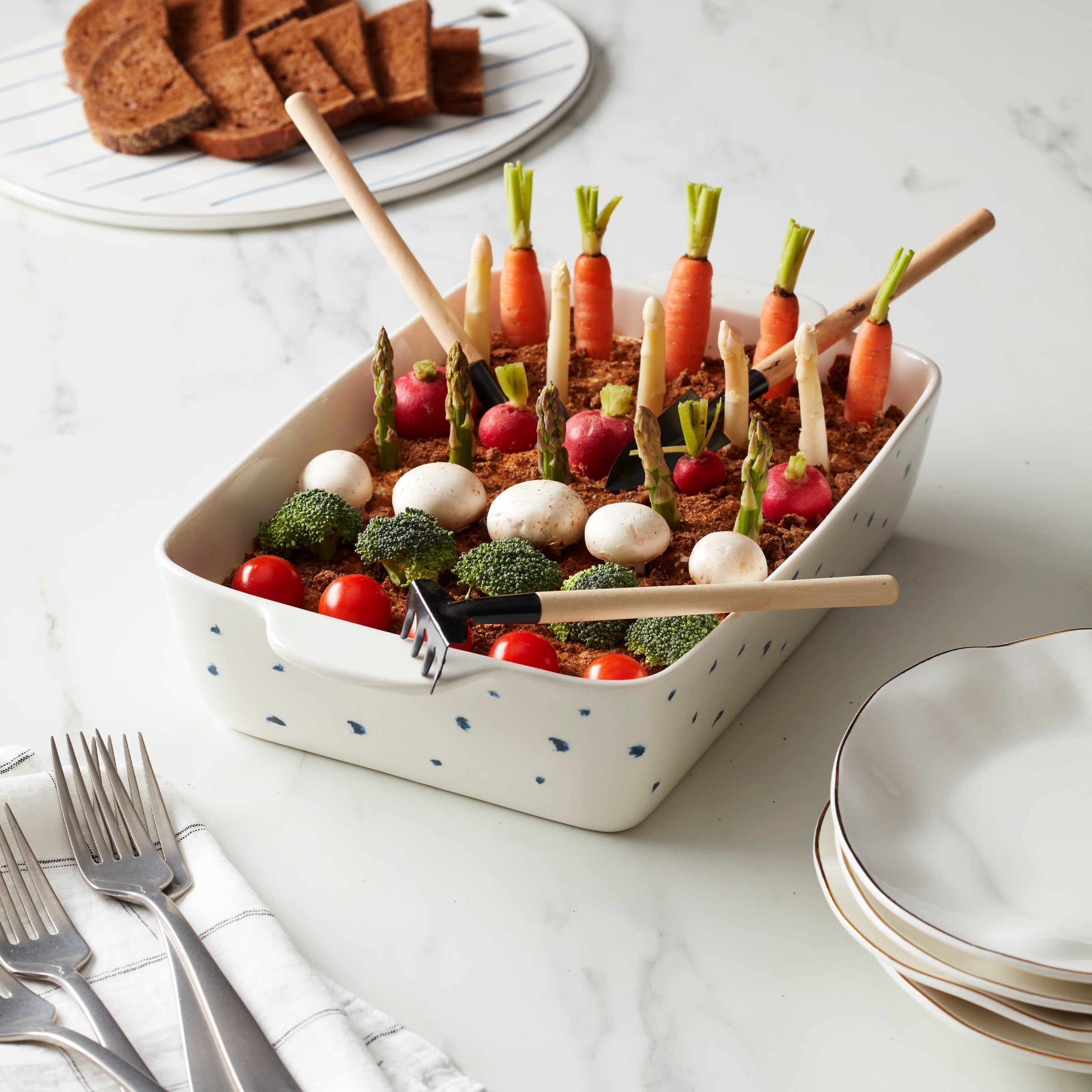 Ensemble de 2 plats à four rectangulaires Blue Bay