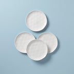 Assiettes décoratives blanches Bay Colors - Lot de 4