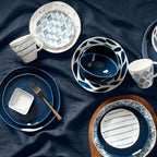 Assiettes plates bleues Bay Colors - Lot de 4