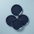 Assiettes plates bleues Bay Colors - Lot de 4
