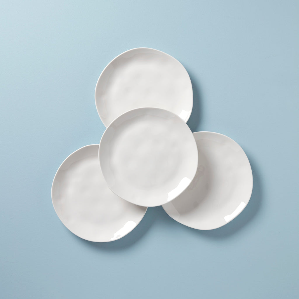 Assiettes plates blanches Bay Colors - Lot de 4