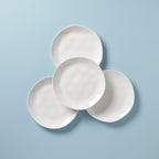 Assiettes plates blanches Bay Colors - Lot de 4