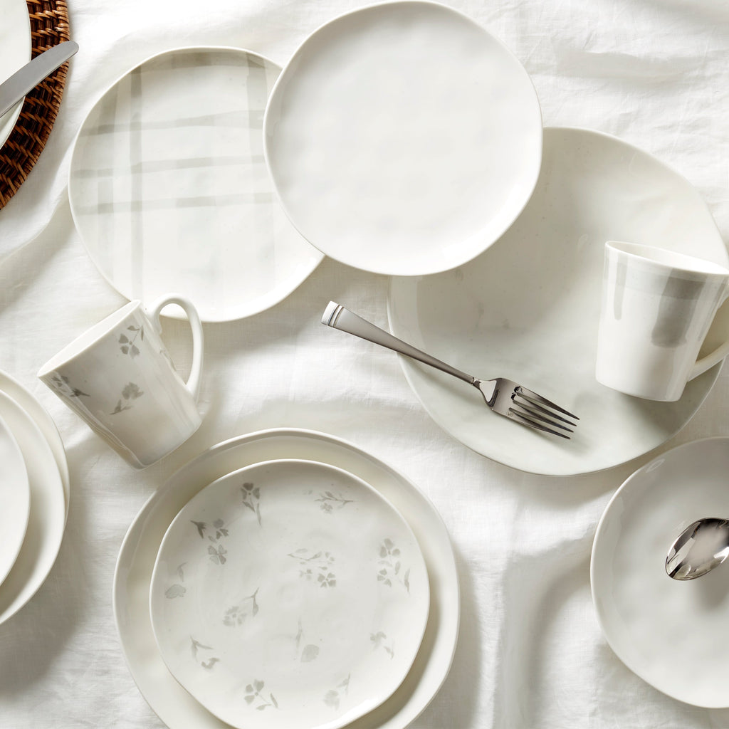 Assiettes décoratives blanches Bay Colors - Lot de 4