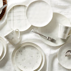 Assiettes plates blanches Bay Colors - Lot de 4