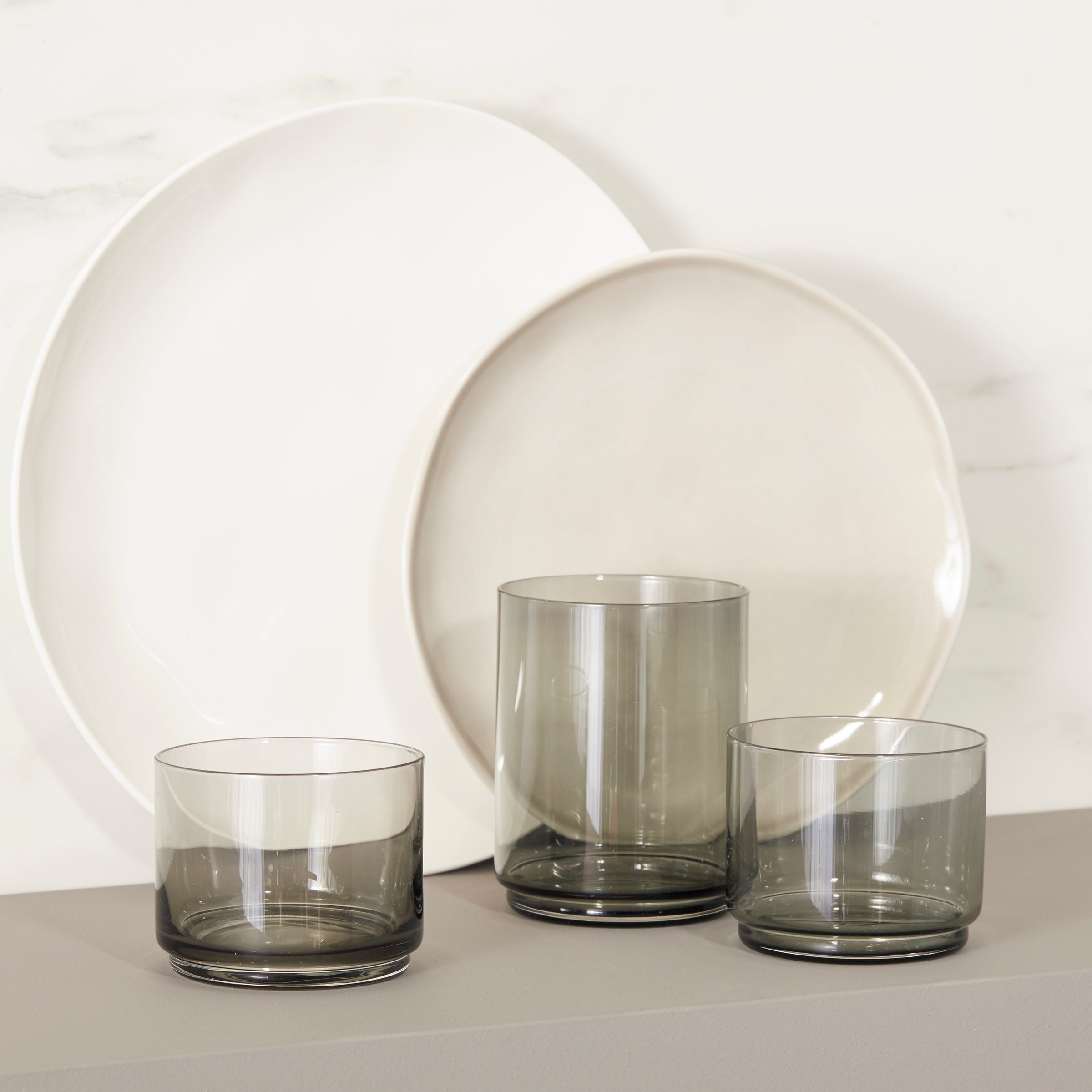 Service de table 12 pièces Bay Colors Gris