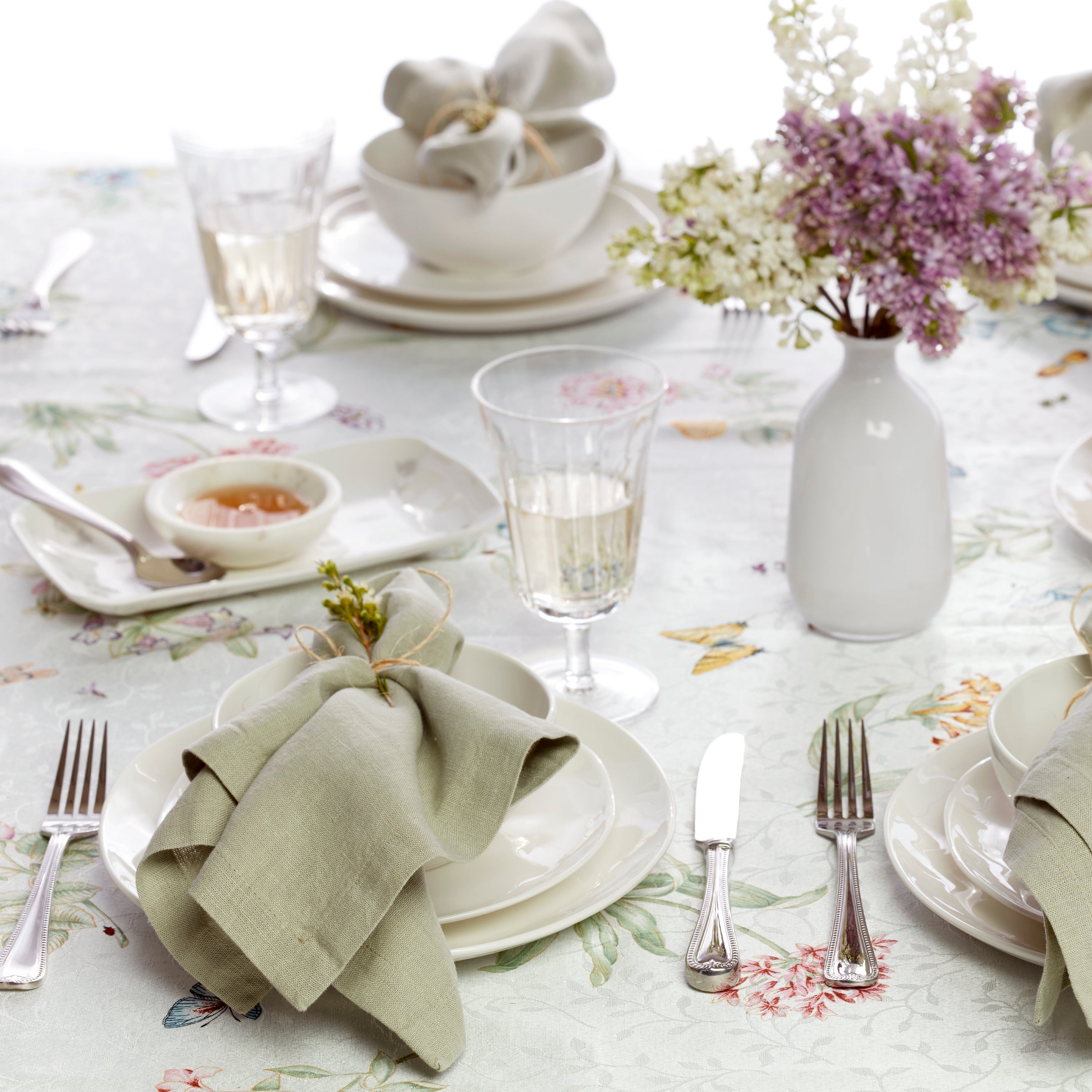 Assiettes plates blanches Bay Colors - Lot de 4