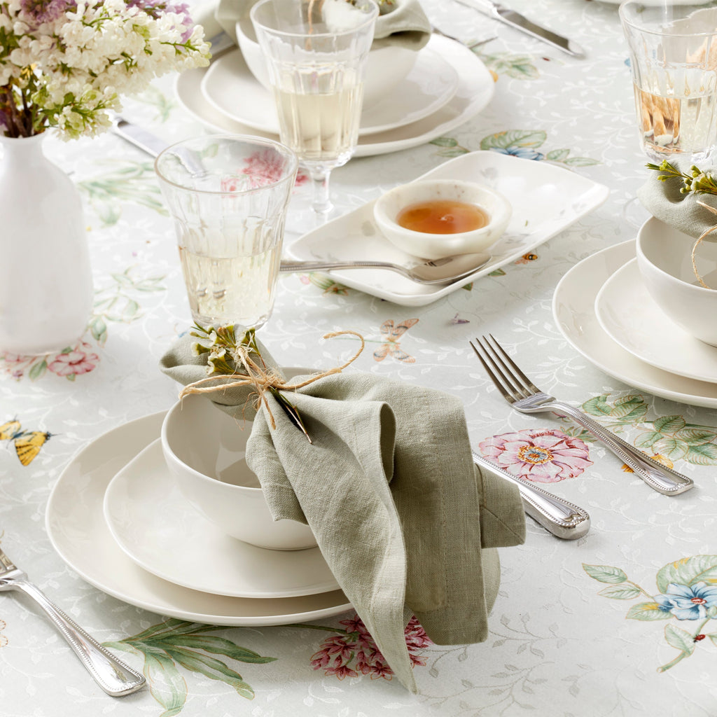 Assiettes décoratives blanches Bay Colors - Lot de 4