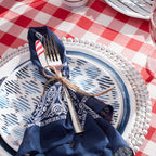 Assiettes décoratives assorties en mélamine Blue Bay - Lot de 4