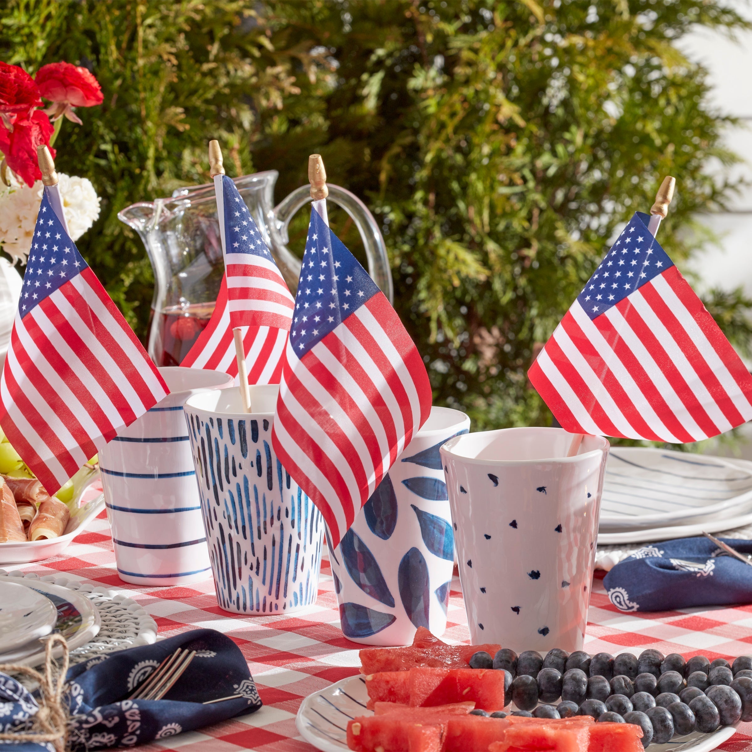 Gobelets assortis en mélamine Blue Bay - Lot de 4