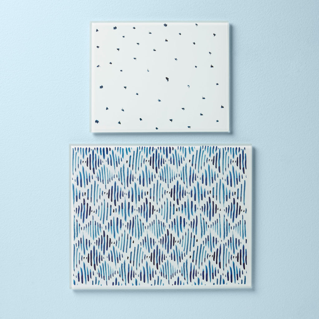 Ensemble de 2 planches à découper en verre Blue Bay