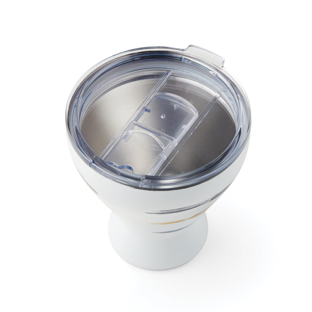 Gobelet à cocktail en acier inoxydable à rayures bleues