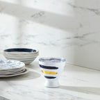 Gobelet à cocktail en acier inoxydable à rayures bleues