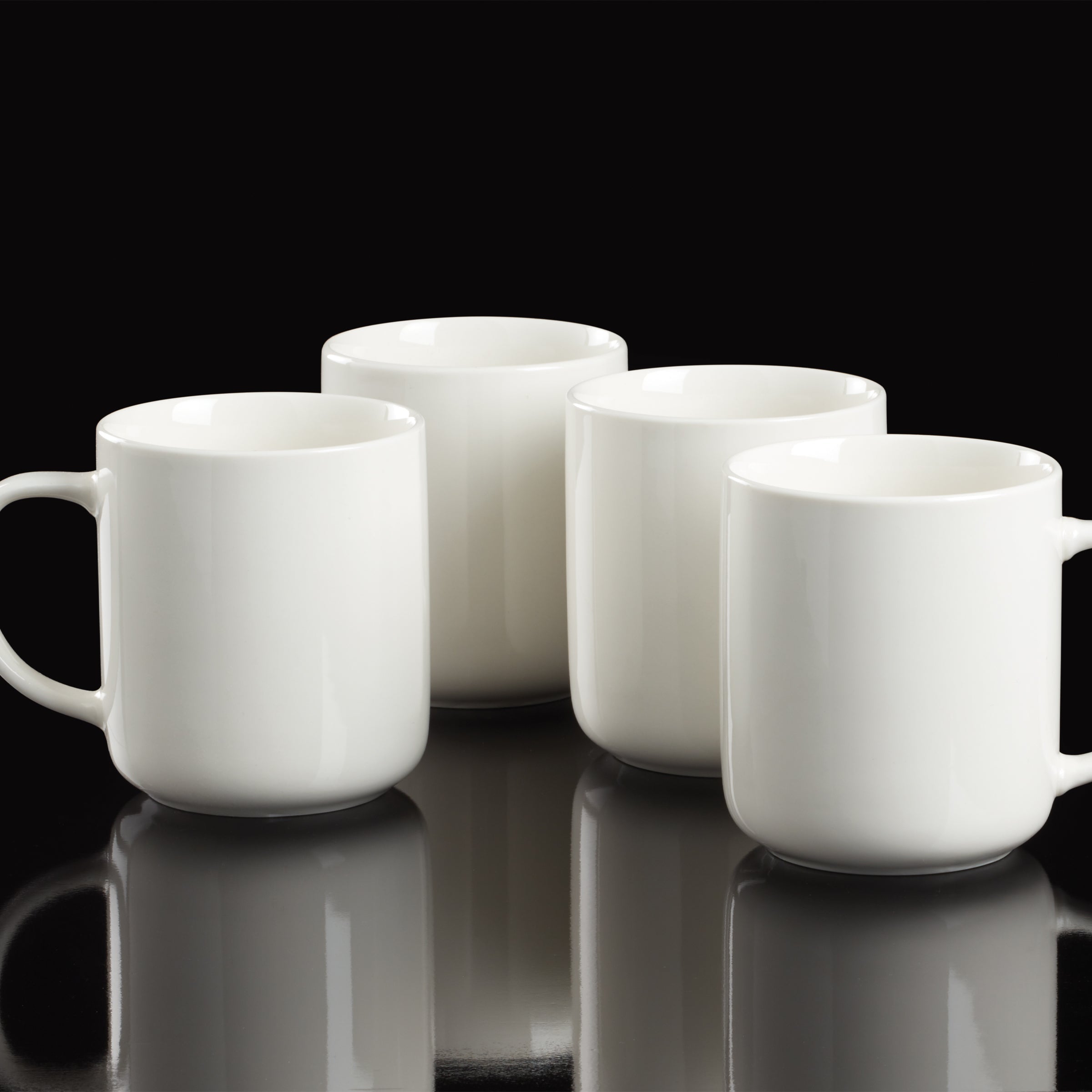 24 tasses blanches Seven - Lot de 4