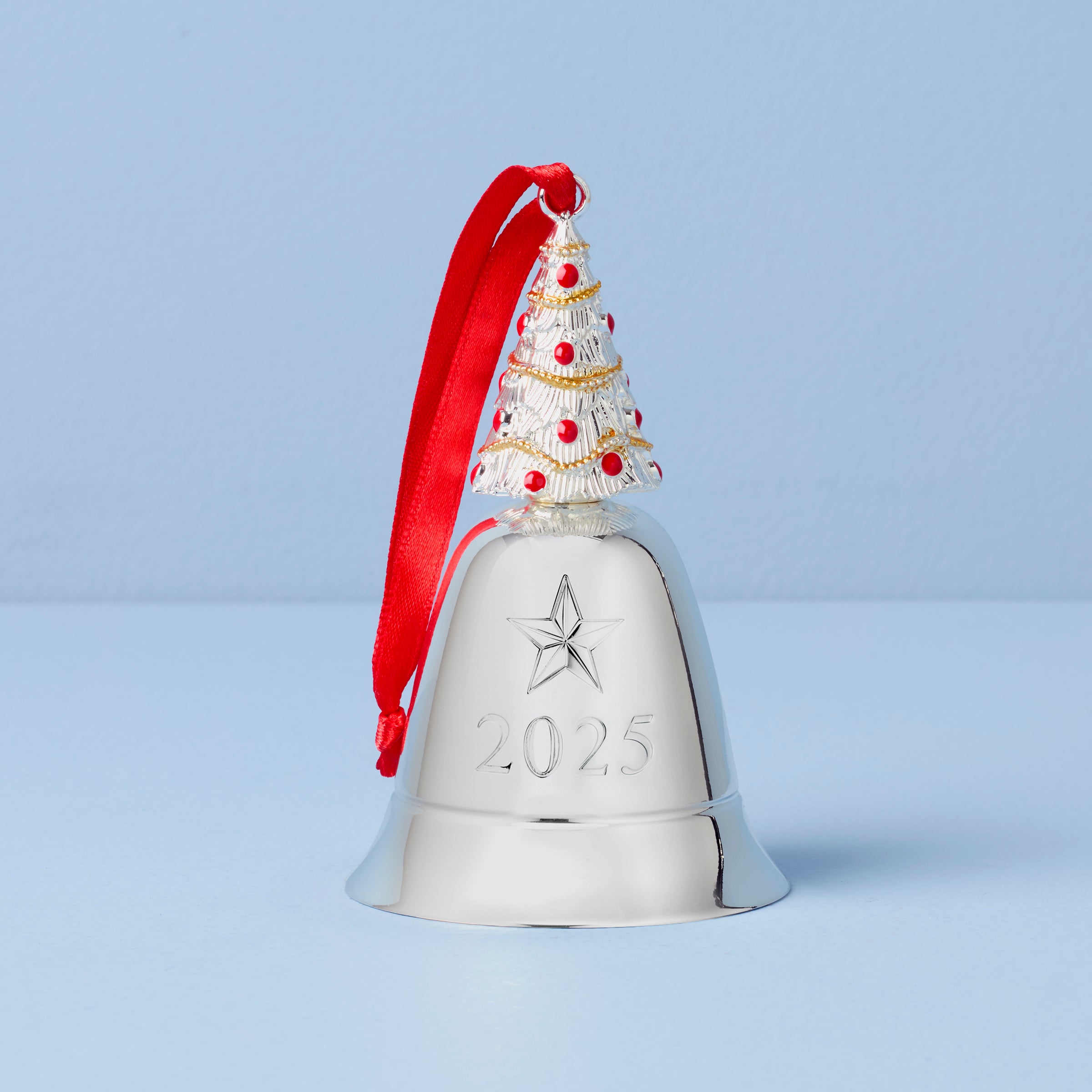 Ornement en métal argenté cloche musicale 2025