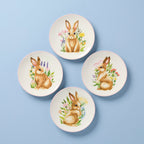 Assiettes décoratives lapin - Lot de 4