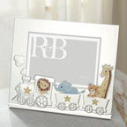 Cadre argenté 5 x 7 « Train d'animaux »