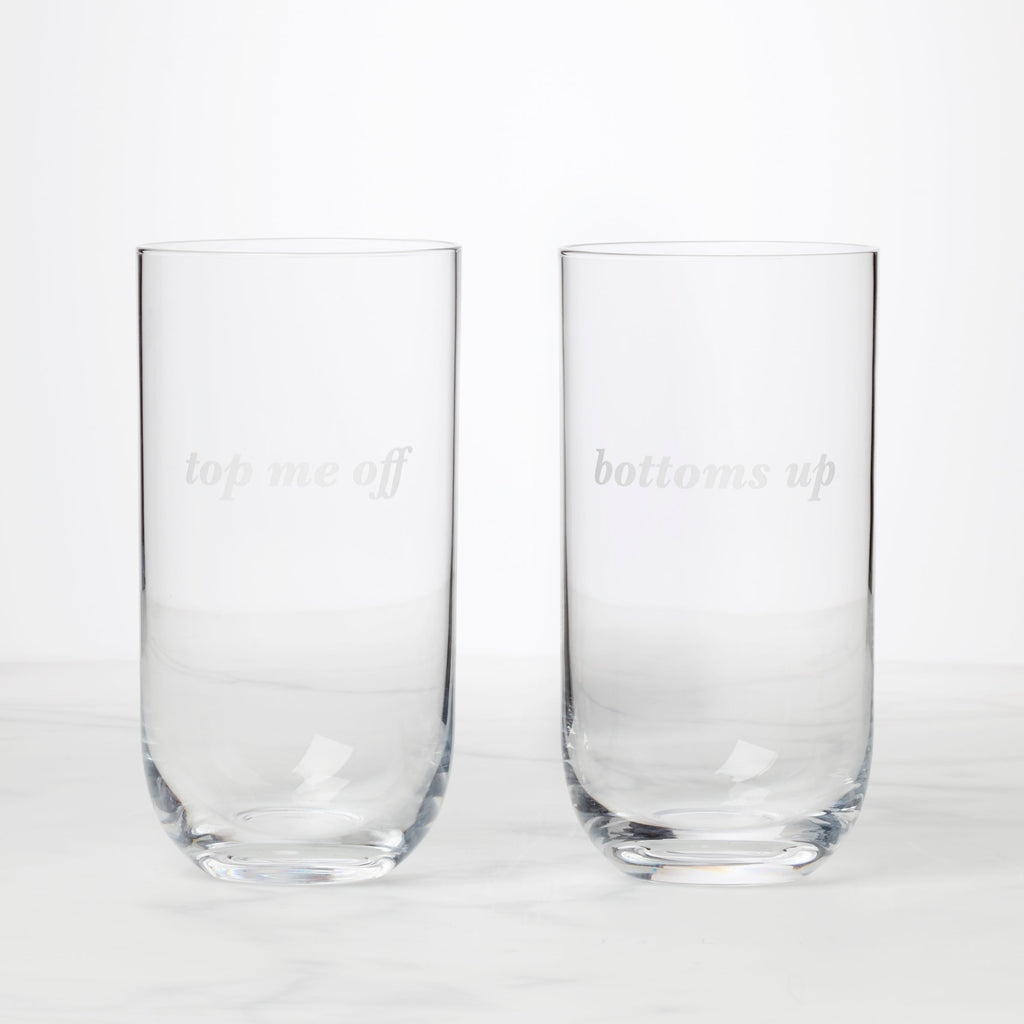 Verres à cocktail Bottoms Up &amp; Top Me Off - Lot de 2