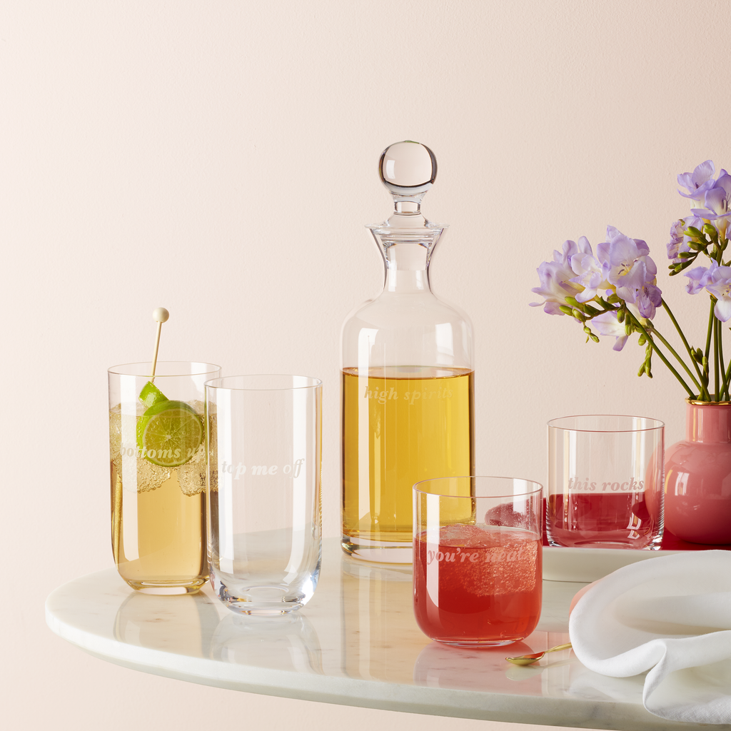 Verres à cocktail Bottoms Up &amp; Top Me Off - Lot de 2