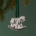 Ornement de cheval à bascule en argent sterling pour bébé (2025)