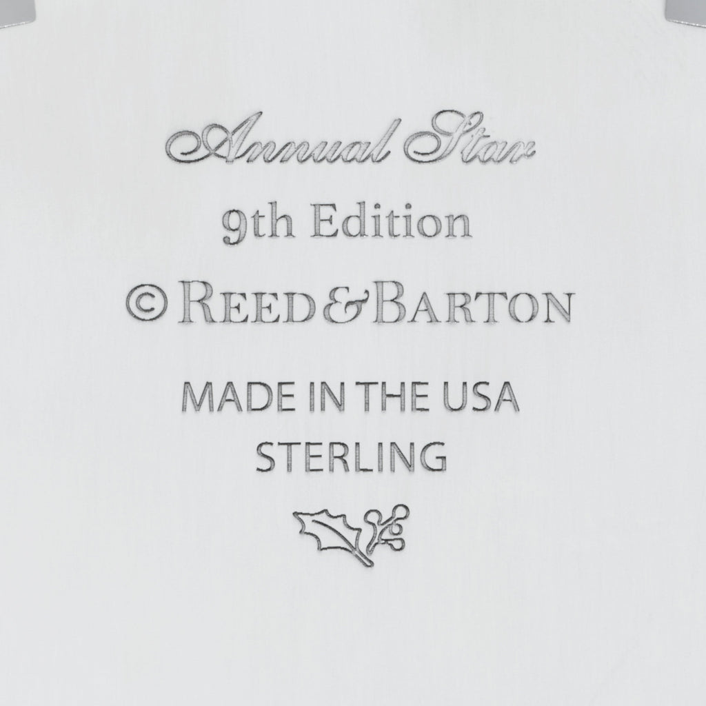 Ornement annuel en argent sterling Étoile 2025