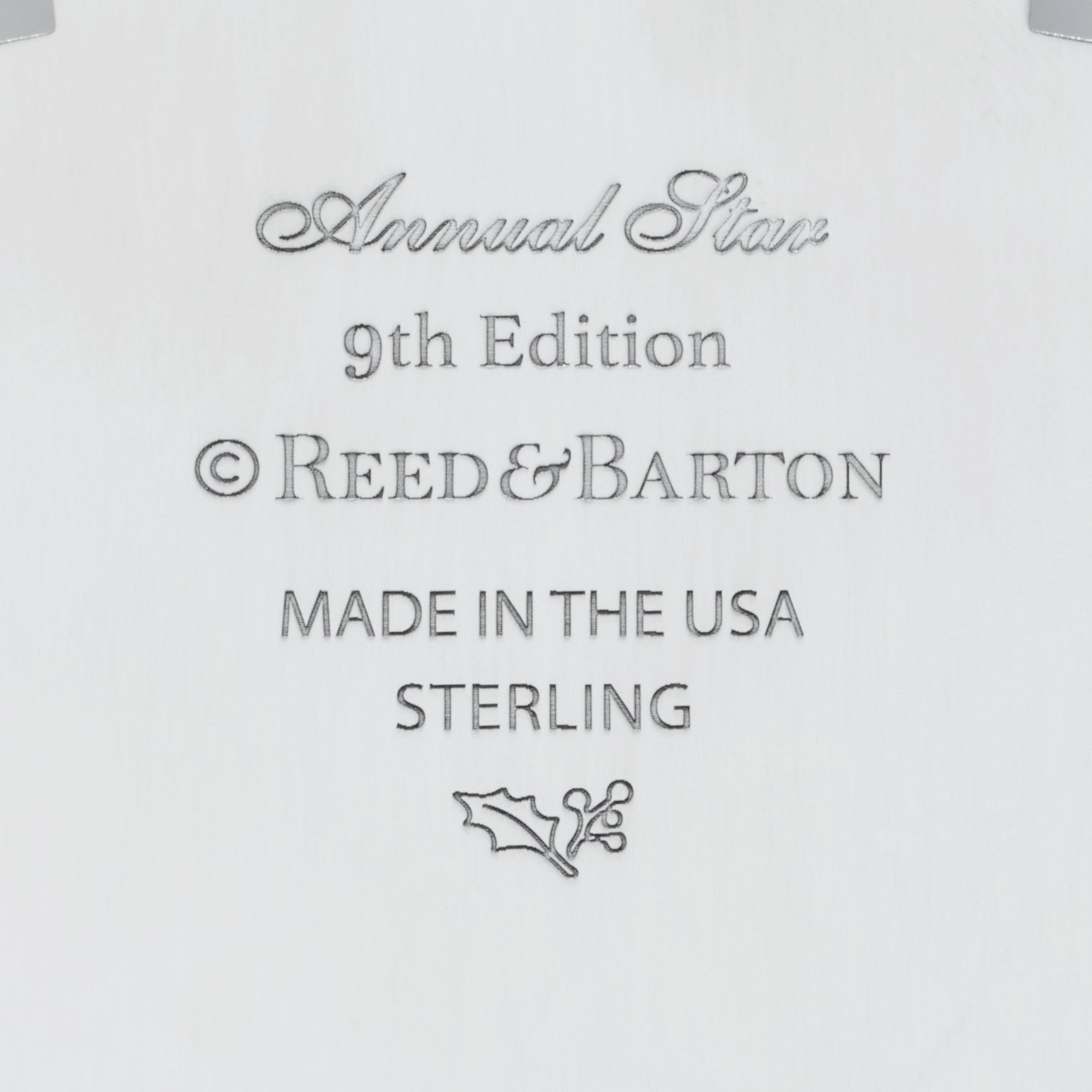 Ornement annuel en argent sterling Étoile 2025