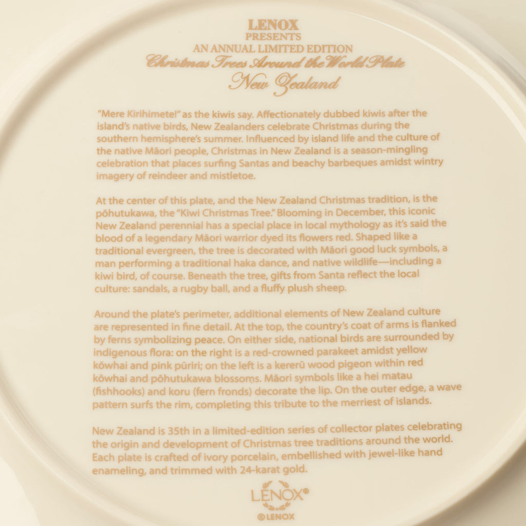 Assiette « Arbres du monde 2025 » - Nouvelle-Zélande
