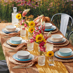 Service de table 12 pièces en pierre ponce 24 couleurs sept