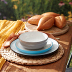 Service de table 12 pièces turquoise 24 Seven Colors