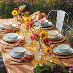 Service de table 12 pièces turquoise 24 Seven Colors