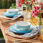Service de table 12 pièces turquoise 24 Seven Colors