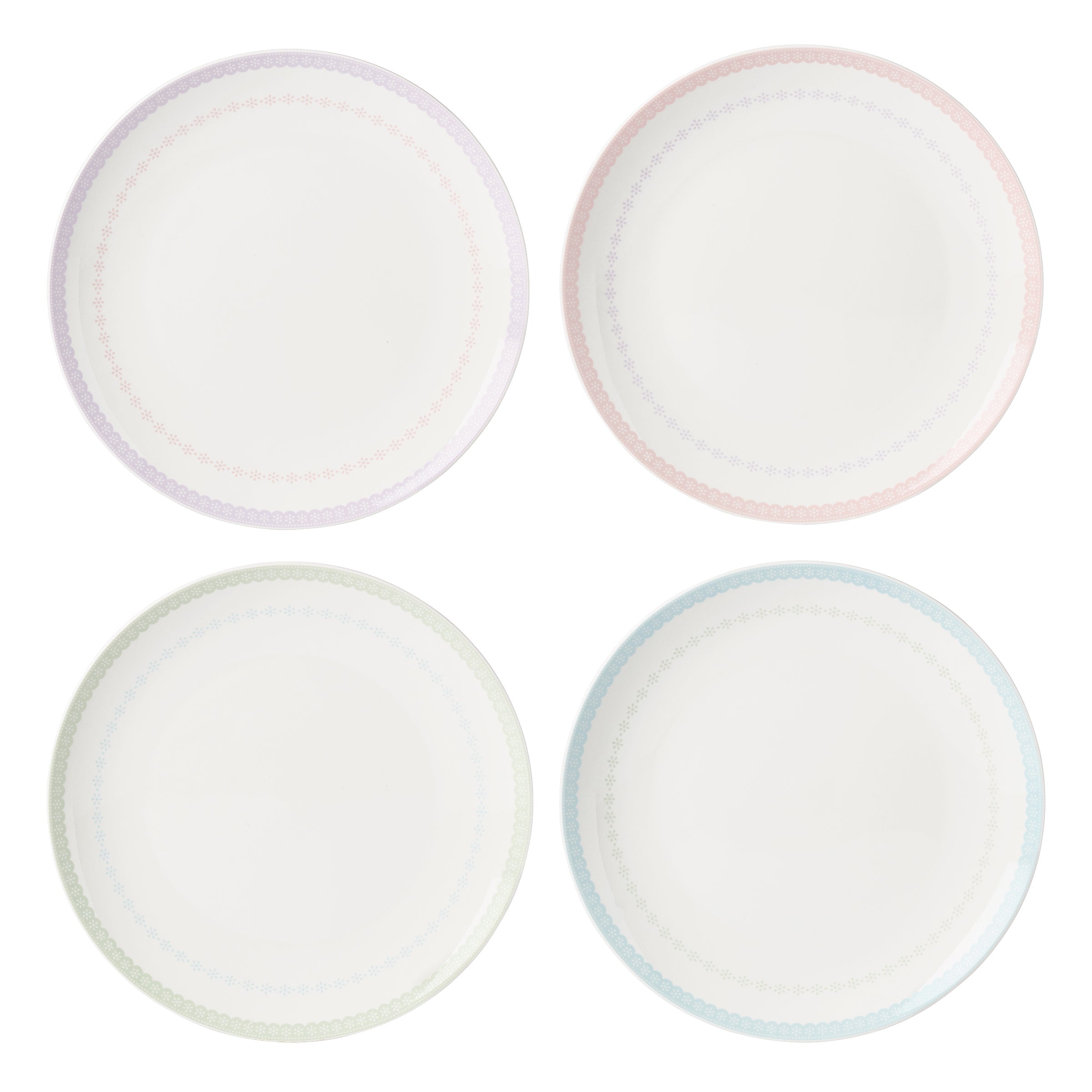 Assiettes plates Bunny Hop - Lot de 4