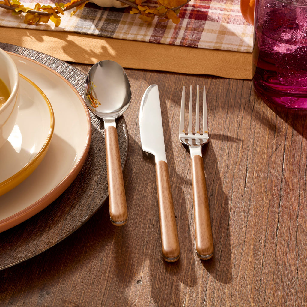 Ensemble de couverts 12 pièces 24 Seven Mirror avec manche en faux bois