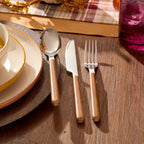 Ensemble de couverts 12 pièces 24 Seven Mirror avec manche en faux bois