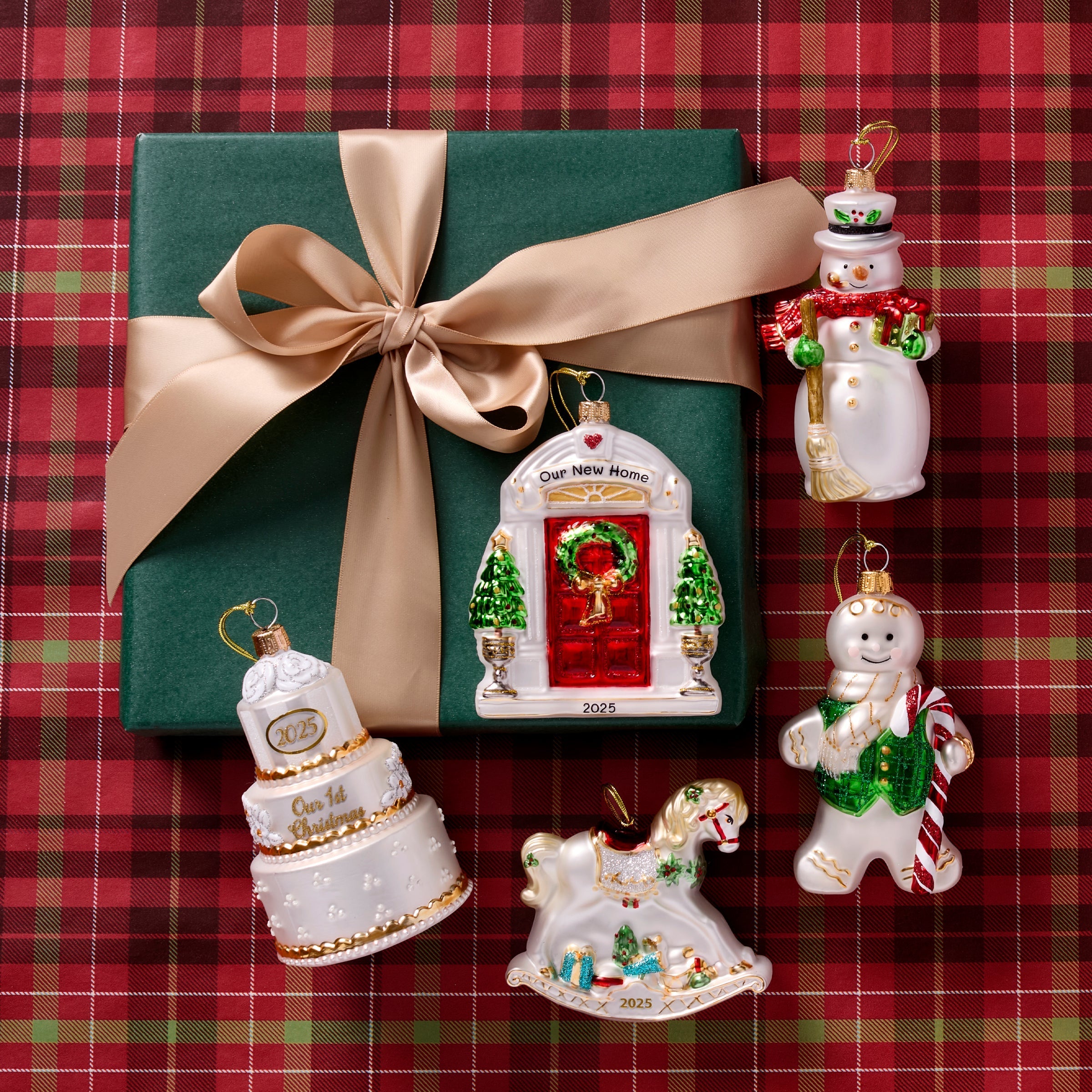 Ornement bonhomme de neige rétro en verre soufflé 2025