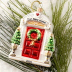 Ornement de maison rétro en verre soufflé 2025