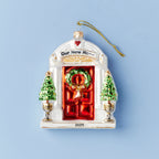 Ornement de maison rétro en verre soufflé 2025